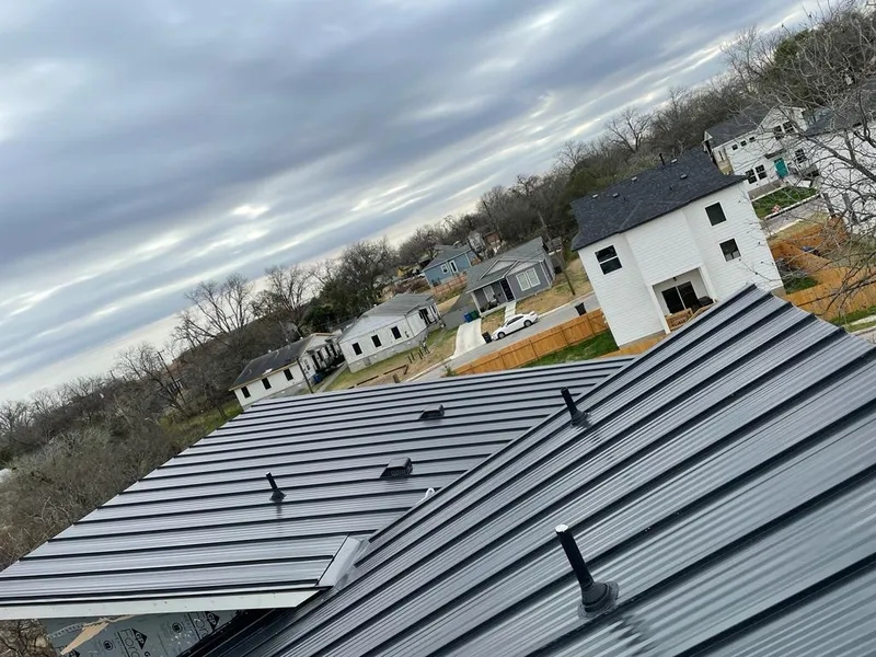 Standing seam metal roof panels with vents for Skylight Repair in Sparta
